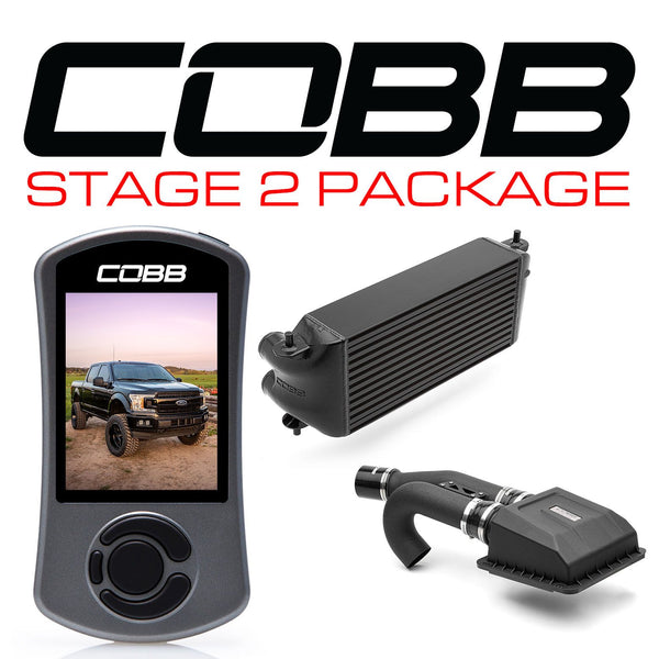 Cobb 2020 Ford F-150 Ecoboost 3.5L Stage 2 Power Package - Black (Factory Location I/C) - FOR0070S20BK