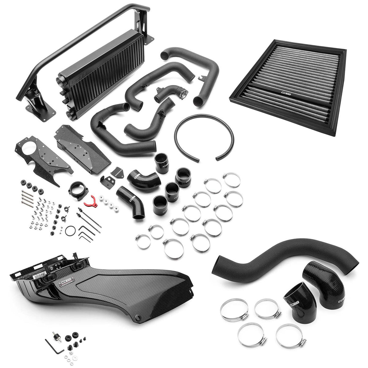 Cobb 2022+ Subaru WRX FMIC + Redline Intake Package - Black - SUB006FMICRED-BK