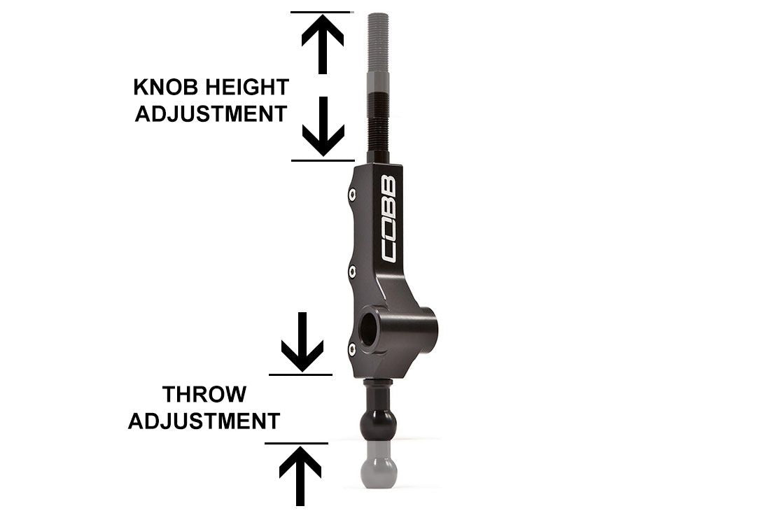 Cobb 02-07 Subaru WRX 5MT Stg 1+ Drivetrain Pkg w/Tall Shifter (Tall Weighted Knob) - Black - 212X11P-TW-BK