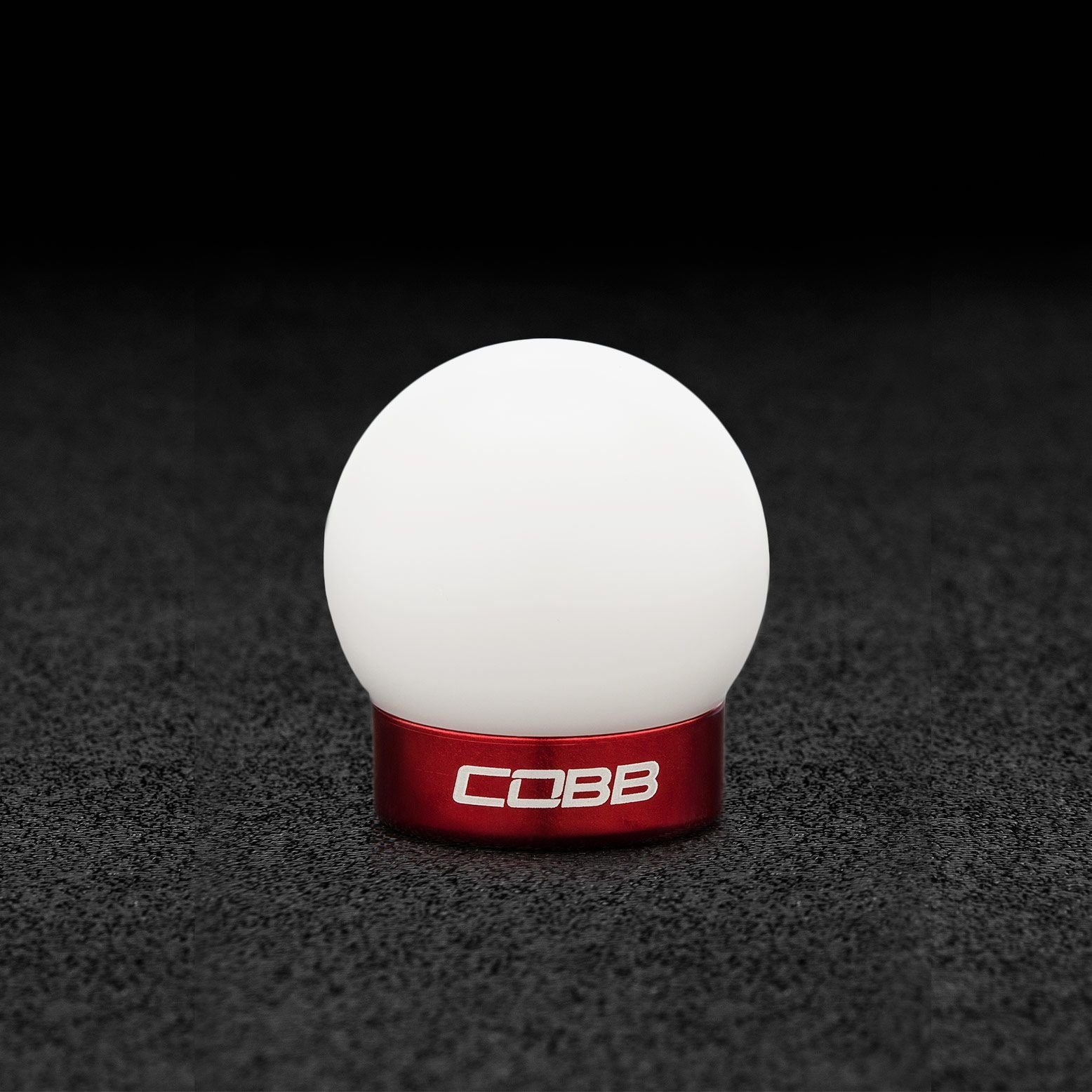 Cobb Ford Mustang Shift Knob White with Red Base - 2M1350-W-RD