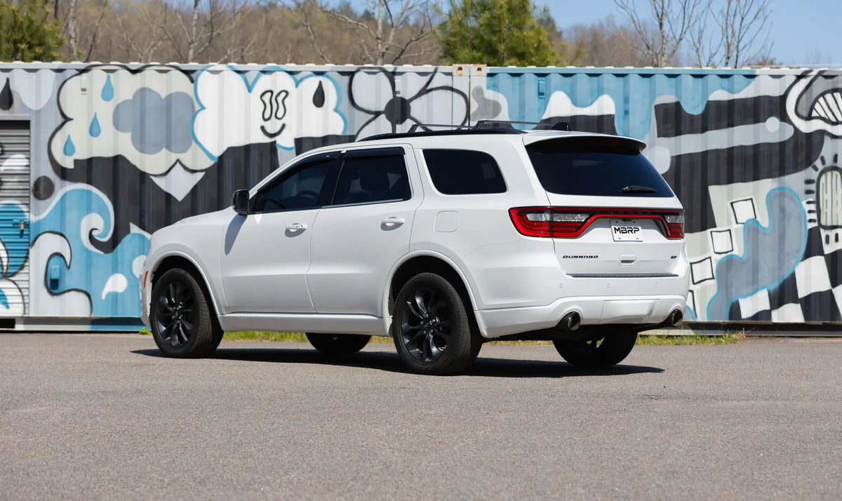 MBRP 2011+ Dodge Durango 3.6L V6 T304 SS 3.0in Cat-Back Dual Rear Exit Exhaust w/ Single Wall Tips - S51093AL by MBRP - angle