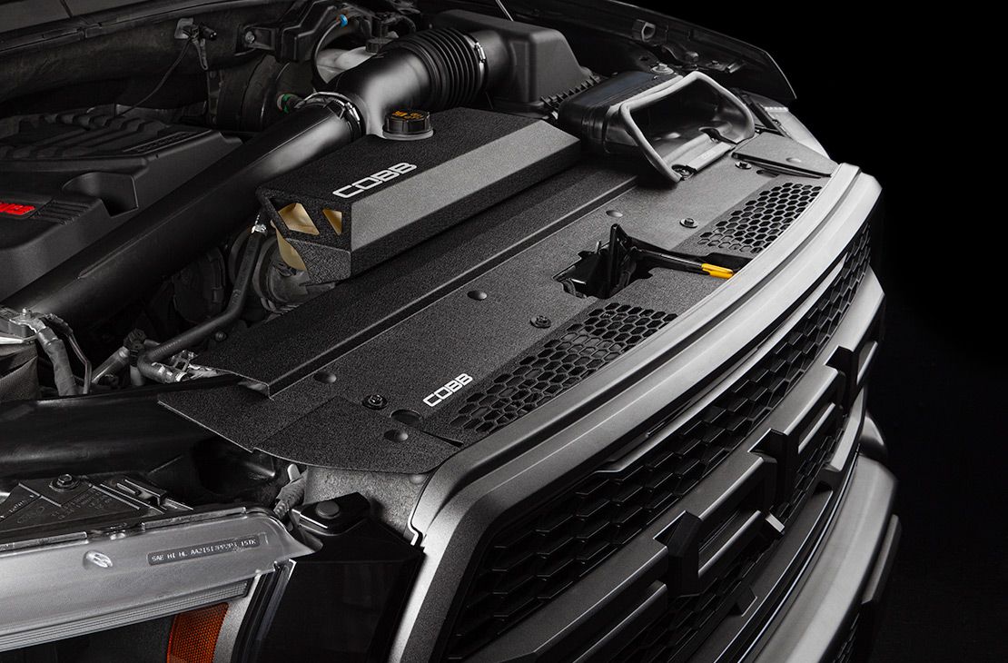 Cobb 17-20 Ford F150 Ecoboost Raptor Aluminum Radiator Shroud - Black - 4F2625