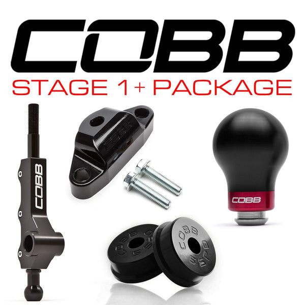 Cobb 02-07 Subaru WRX 5MT Stg 1+ Drivetrain Pkg w/Tall Shifter (Weighted Knob) - White - 212X11P-WK-W