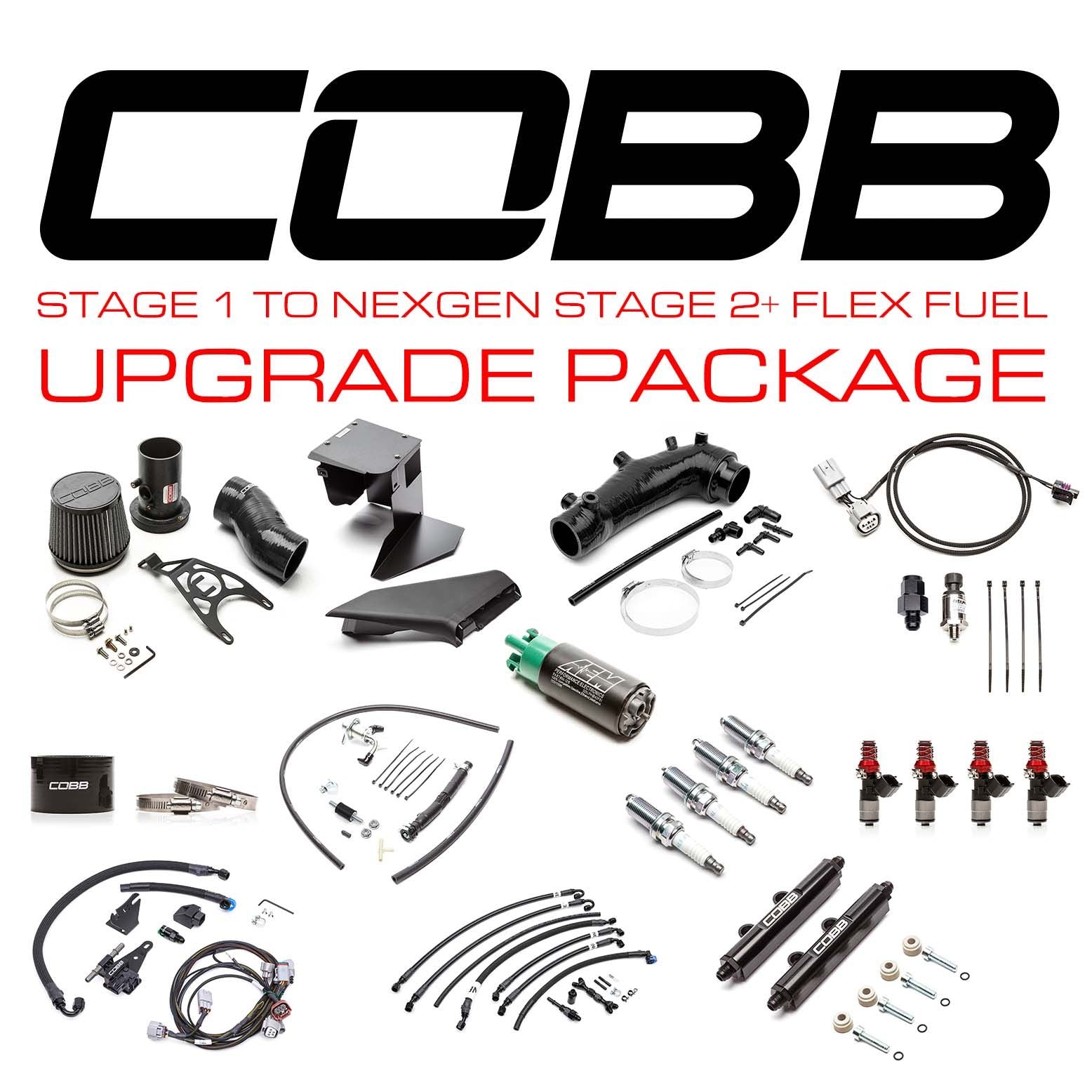 Cobb 19-21 Subaru STI / 2018 Type RA Stage 1 to NexGen Stage 2 + Flex Fuel Power Pkg Upgrade - Blue - SUB004NG2S2FF-S1-UP-BL