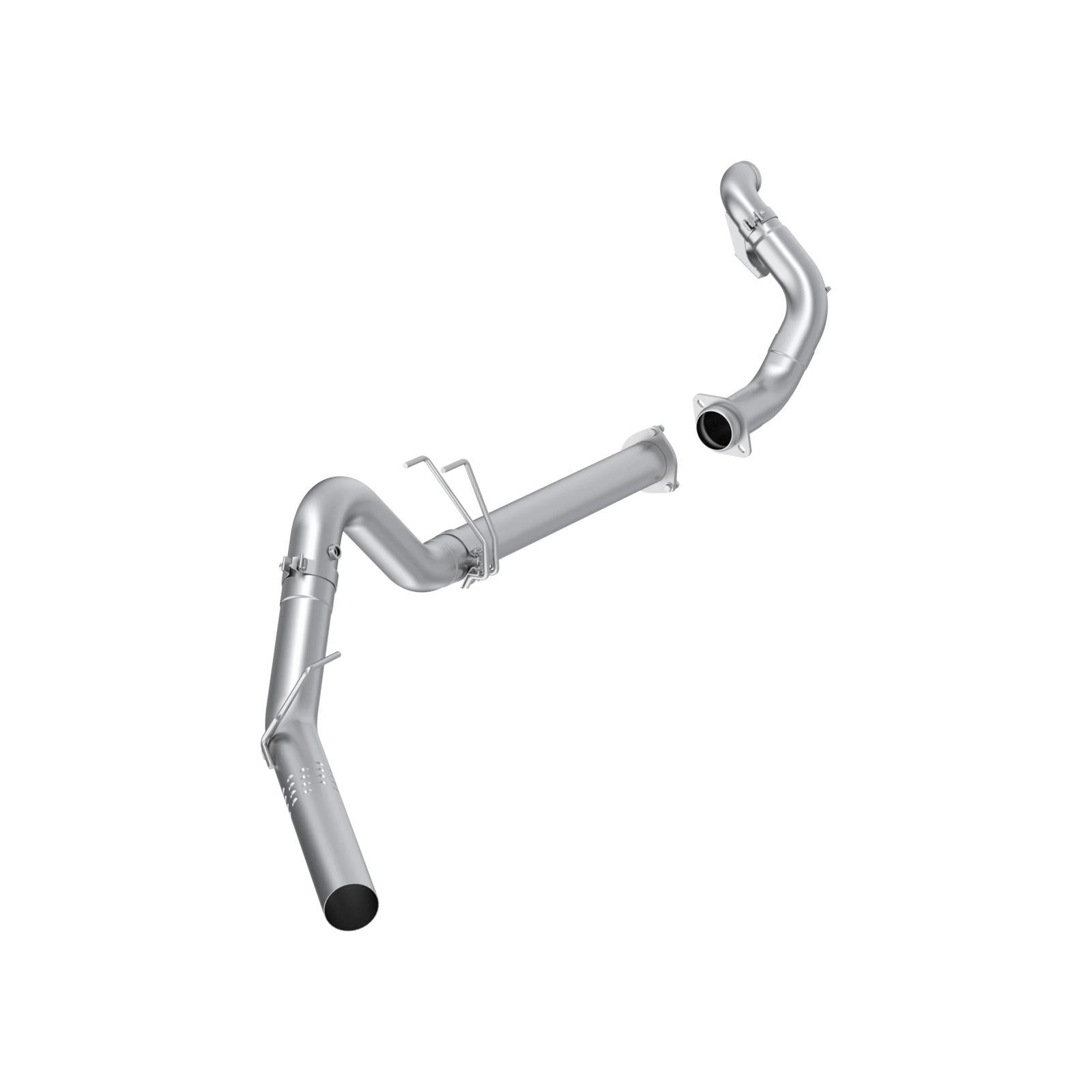 MBRP 15-16 F250/F350/F450 6.4L PS CC/SC AL Steel 4in Filter-Back Single Side - No Muffler w/ DP - S6286PLM