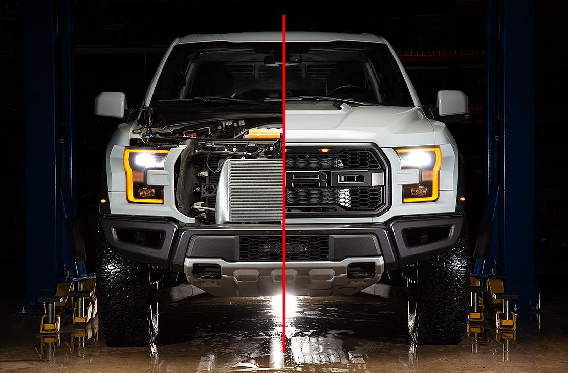 Cobb 17-20 Ford F-150 Raptor Stage 2 Redline Carbon Fiber Power Package w/TCM - Silver - FOR0050020SL-TCM-RED