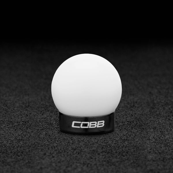 Cobb Ford Mustang Shift Knob White with Black Base - 2M1350-W-BK