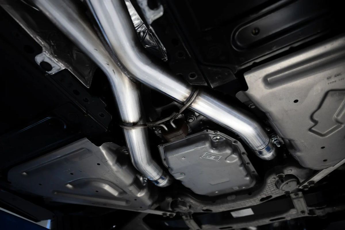 MBRP 14-19 Chevrolet Corvette 6.2L 3in Axle-Back Muffler Bypass Quad Exit Black Tips - S7008324BT