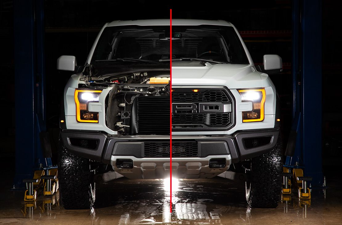 COBB - Stage 2 Redline Carbon Fiber Intake Power Package Black FMIC Ford F-150 Tremor 2021-2022 - FOR0110020BK-RED