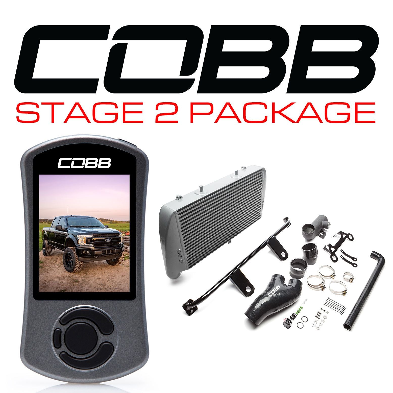 Cobb 2020 Ford F-150 EcoBoost 3.5L Stage 2 Power Package (No Intake) - Silver - FOR0070020SL-NI
