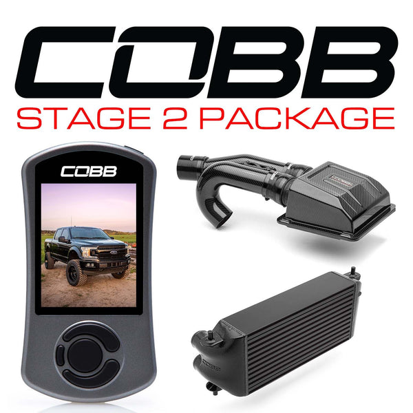 Cobb 2020 Ford F-150 Ecoboost 3.5L Stage 2 Redline CF Pwr Pkg - Black (Factory Loc. I/C) - FOR0070S20BK-RED