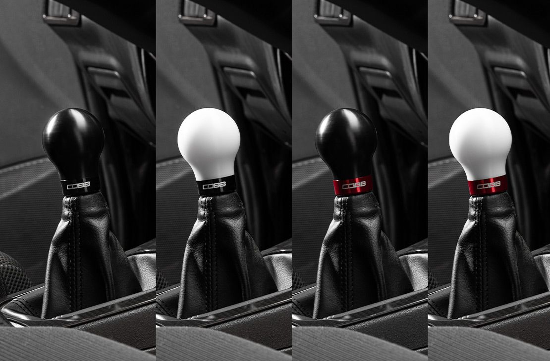 Cobb 02-07 Subaru WRX 5MT Stg 1+ Drivetrain Pkg w/Tall Shifter (Weighted Knob) - White - 212X11P-WK-W