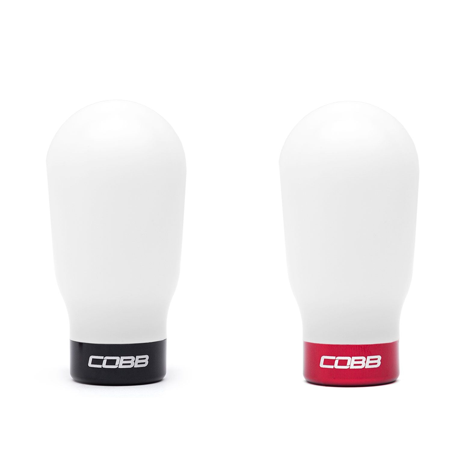 Cobb Mazda 6-Speed Tall Weighted COBB Shift Knob - White (Incl. Both Red + Blk Collars) - 271370-W