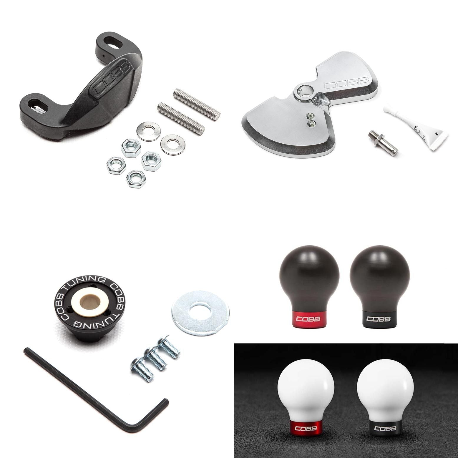 Cobb 15-25 Subaru WRX Stage 1+ Drivetrain Package (White w/Red 6spd Shift Knob) - SUB0DT011P-W-RD