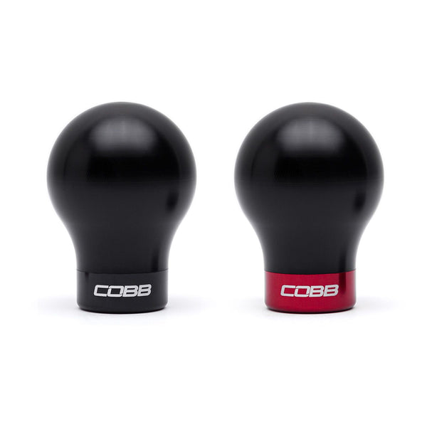 Cobb Mazda 6-Speed Tall Weighted COBB Shift Knob - Black (Incl. Both Red + Blk Collars) - 271360-BK