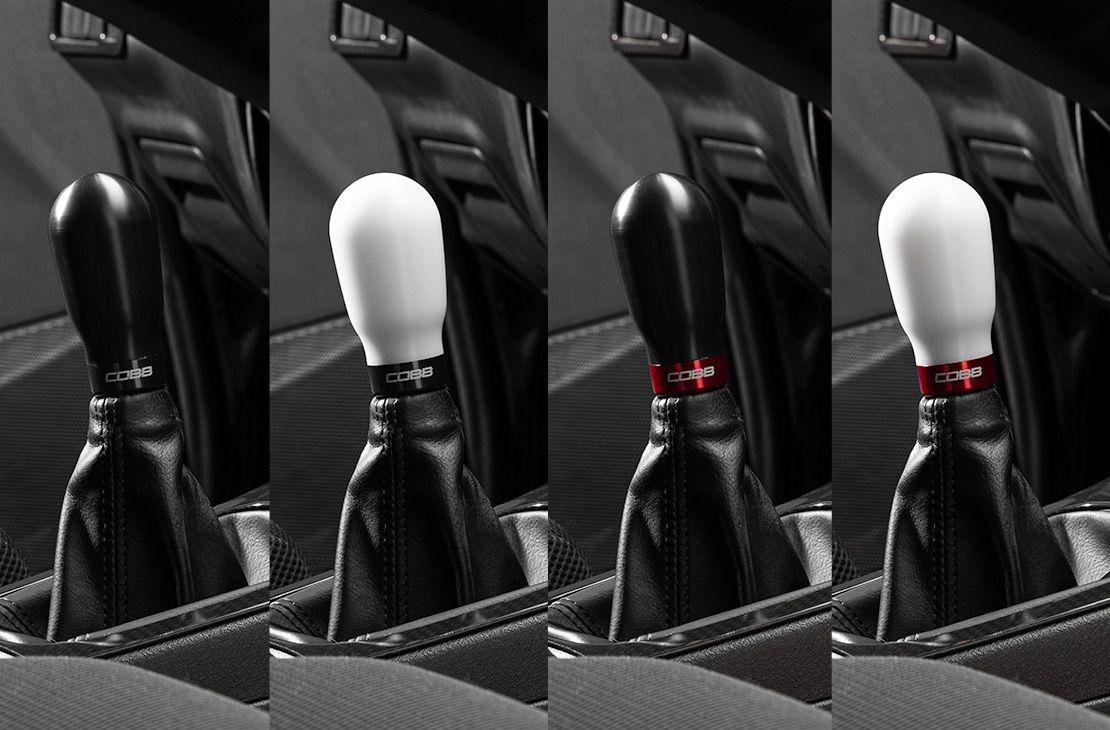 Cobb 02-07 Subaru WRX 5MT Stg 1+ Drivetrain Pkg w/Tall Shifter (Tall Weighted Knob) - White - 212X11P-TW-W