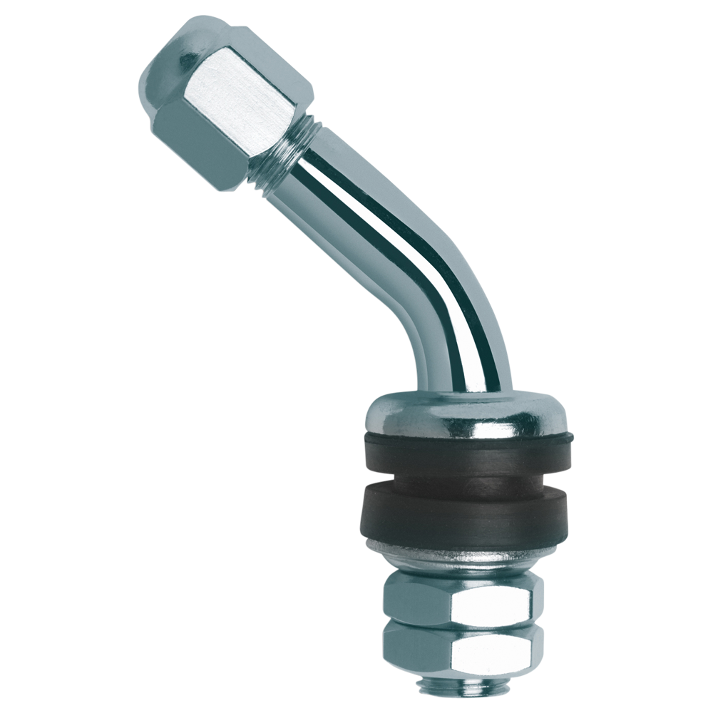 Gorilla Automotive - Inner Mount Chrome Valve - 45 Deg (ea) - VS403