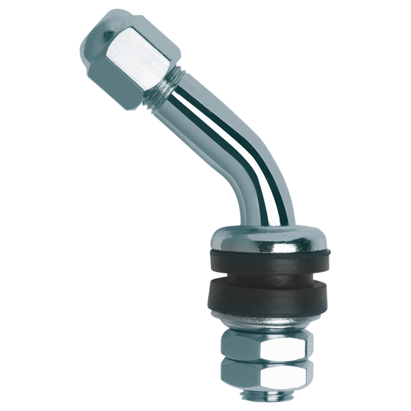 Gorilla Automotive - Inner Mount Chrome Valve - 45 Deg (ea) - VS403