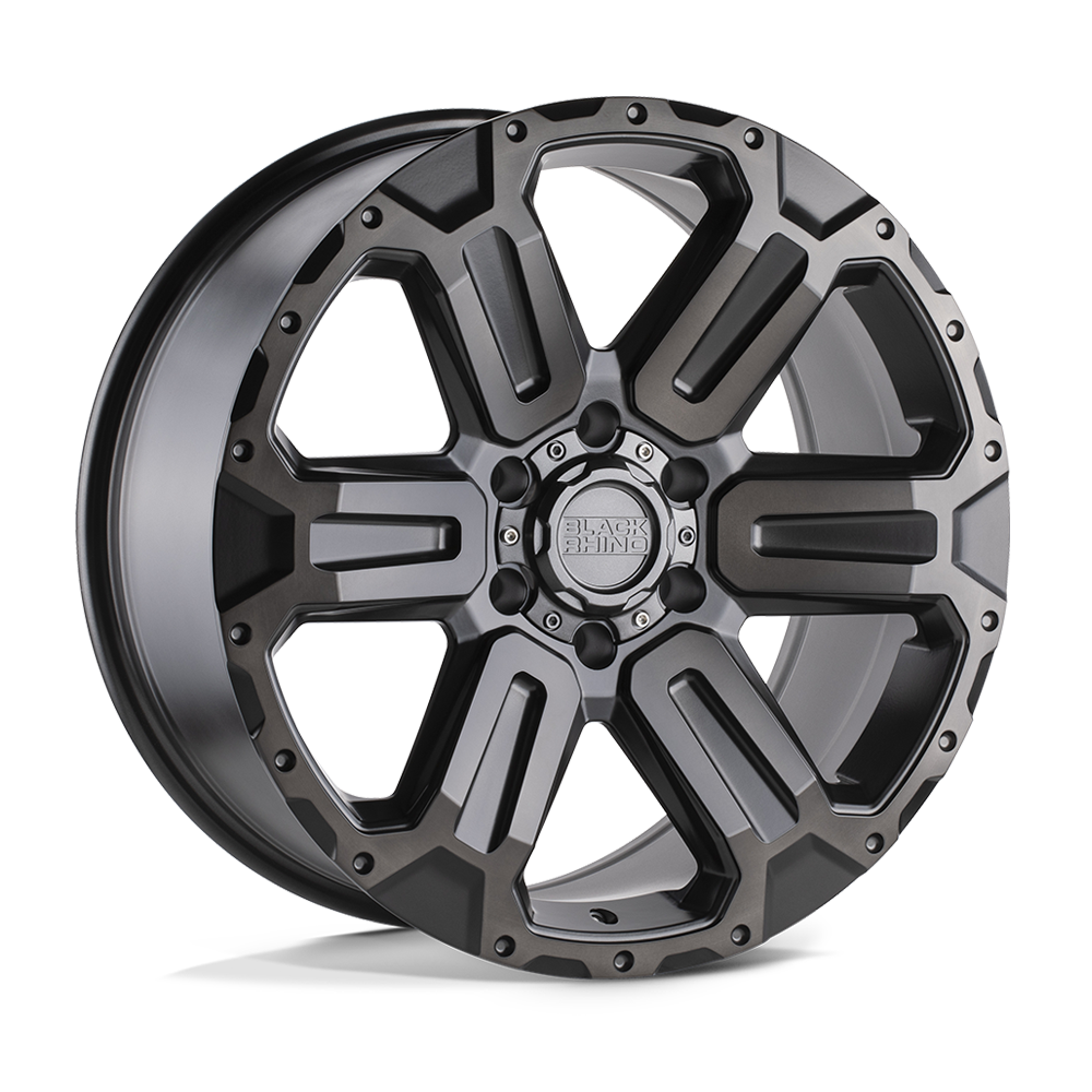 Black Rhino Hard Alloys Wanaka 17X8.5 6X139.7 +12MM M-Gunmetal W/ Brushed Face
