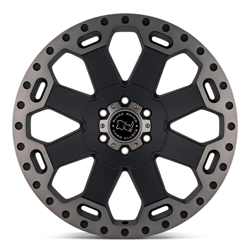 Black Rhino Hard Alloys Warlord 18X8 5X127 +30MM Matte Black W/ Mach Dark Tint
