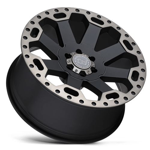 Black Rhino Hard Alloys Warlord 20X9 8X165.1 +12MM Matte Black W/ Mach Dark Tint