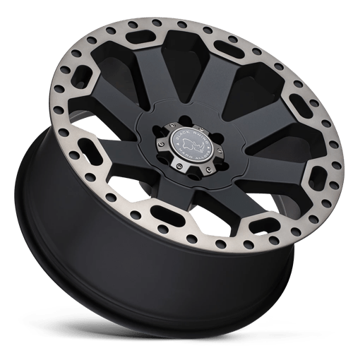 Black Rhino Hard Alloys Warlord 18X8 5X110 +35MM Matte Black W/ Mach Dark Tint