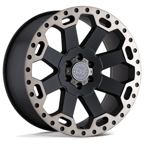 Black Rhino Hard Alloys Warlord 18X9 6X139.7 +12MM Matte Black W/ Mach Dark Tint