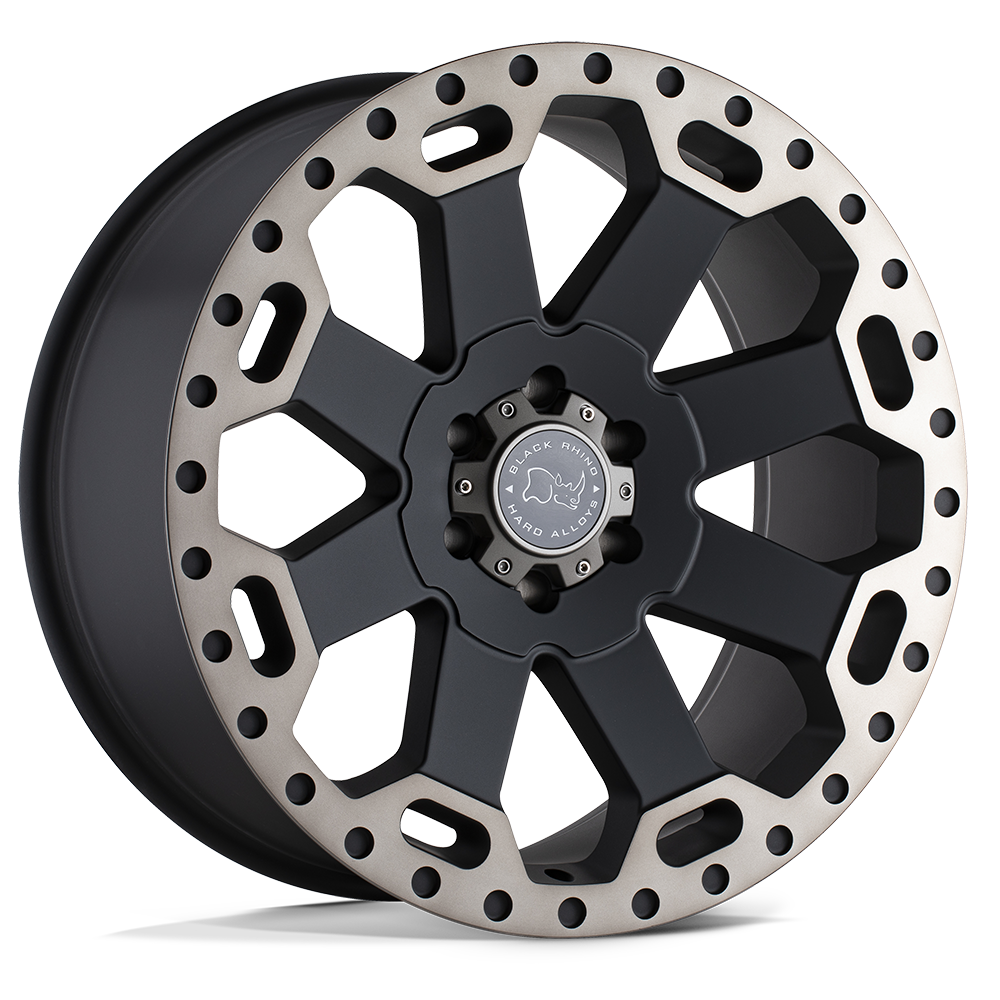 Black Rhino Hard Alloys Warlord 18X9 6X139.7 -12MM Matte Black W/ Mach Dark Tint
