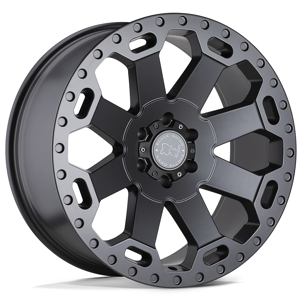 Black Rhino Hard Alloys Warlord 17X9 8X180 -12MM Matte Gunmetal