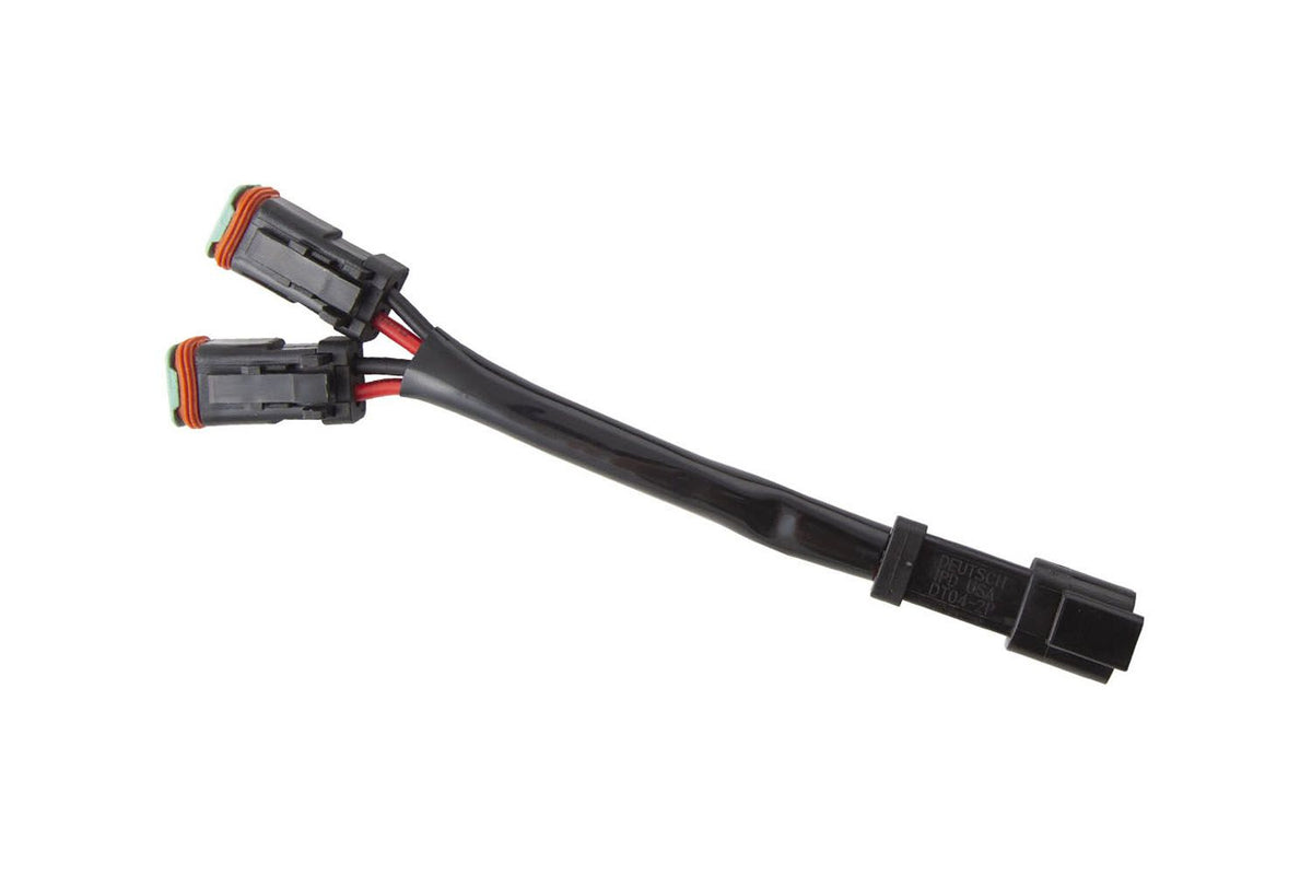 Clearance - Diode Dynamics Splitter Wire 14AWG One Female DT Connector Two Male - DD4080
