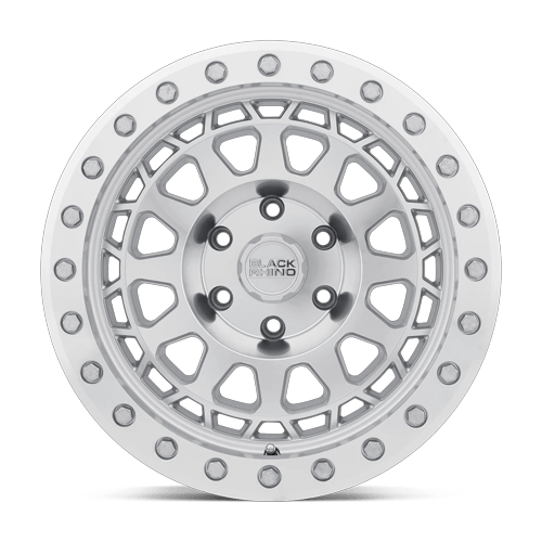 Black Rhino Hard Alloys Primm 17X9 5X127 -18MM Silver W/ Mirror Face Mach Rg