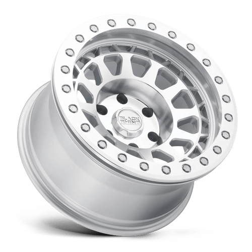 Black Rhino Hard Alloys Primm 18X9.5 8X170 +0MM Silver W/ Mirror Face Mach Rg