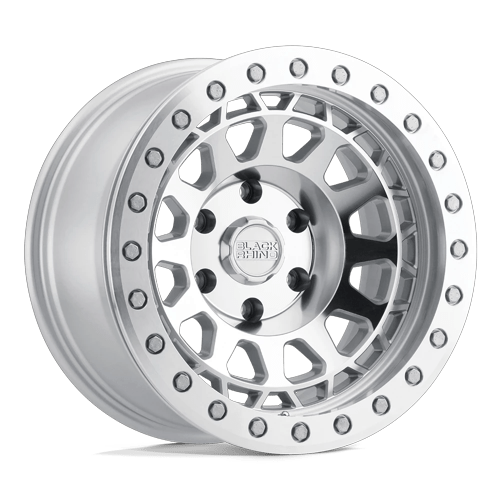 Black Rhino Hard Alloys Primm 18X9.5 8X170 +0MM Silver W/ Mirror Face Mach Rg