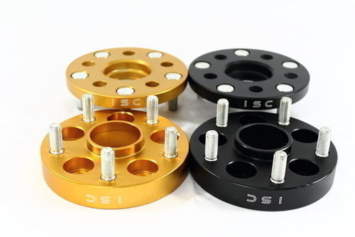 ISC Suspension 5x100 to 5x114 25mm Wheel Adapters Black - Set of 4 - WA25B