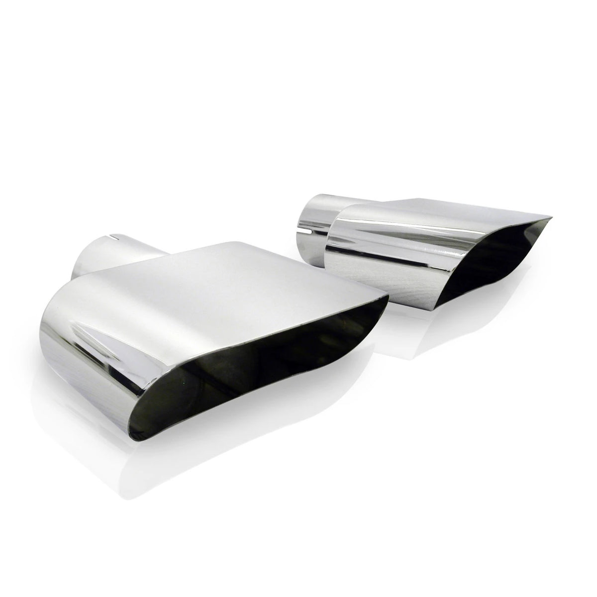 Stainless Works - Wide Oval Style Polished Exhaust Tip 304 Stainless Steel - 786250