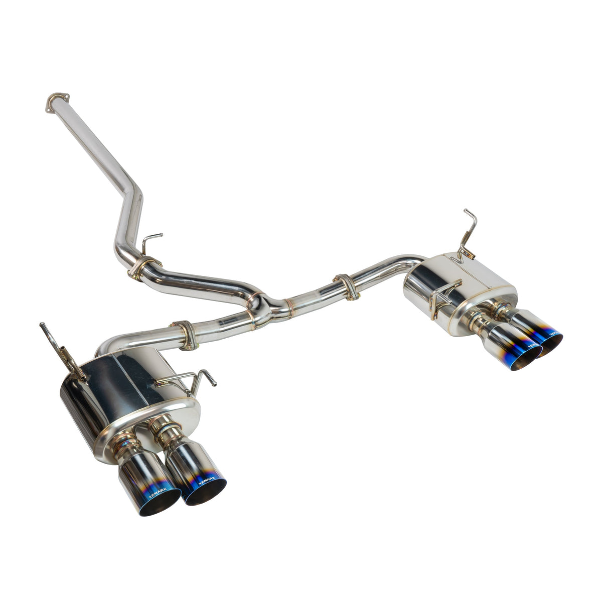 Remark 22+ Subaru WRX (VB) Sports Touring Spec - 4in. Burnt SS Quad Tips (Non-Resonated) - RK-C4076S-02T