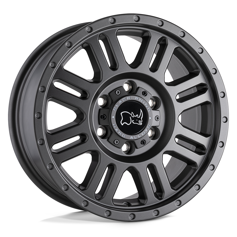 Black Rhino Hard Alloys Yellowstone 17X8 6X130 +45MM Matte Gunmetal