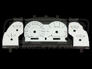UPR - White Face Gauges 120mph (fits 94-04 Ford Mustang V6) UPR - 1300-95-V6 for 1994-2004 Ford Mustang