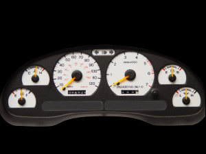 UPR - EL Glow Gauges (fits 94-98 Mustang V6) UPR - 9900-04 for 1994-1998 Ford Mustang