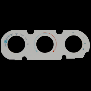 UPR - Silver Face AC Panel Insert (fits 87-04 Ford Mustang) - 1350-89-S for 1987-2004 Ford Mustang