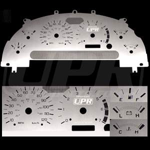 UPR - Stainless Steel Gauge Face Overlay (fits 99-04 Ford Mustang) UPR - 1315-STN-99-V6 for 1999-2004 Ford Mustang