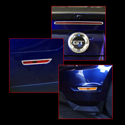 UPR - Billet 3rd Brake Side Marker Bezel Package (fits 10-13 Ford Mustang) UPR - 3664-105 for 2010-2013 Ford Mustang