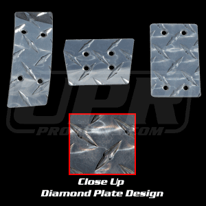 UPR - Billet Automatic Diamond Plate Pedal Kit (fits 79-04 Ford Mustang) UPR - 1011-DIA-A for 1979-2004 Ford Mustang
