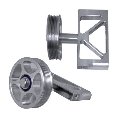 UPR - Ultralight Air Pump Idler Bracket and Pulley - Dbl Bearing (fits 79-95 Mustang) UPR - 3005-16 for 1979-1995 Ford Mustan