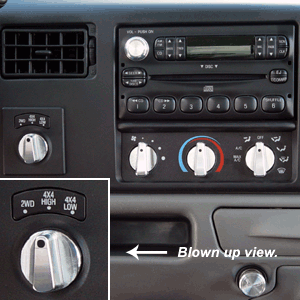 UPR - Billet 4x4 Selector Knob (fits Ford Superduty F250 F350 Ranger) UPR - 1105-1 for 1995-2003 Ford Ranger
