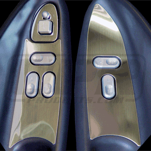 UPR - Stainless Steel Window Switch Plates Polished (fits 94-04 Mustang) UPR - 1037-94-100 for 1994-2004 Ford Mustang
