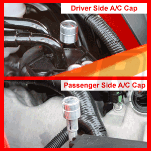 UPR - Billet Designer AC Cap Cover Kit (fits 05-10 Ford Mustang) UPR - 1107-45 for 2005-2010 Ford Mustang