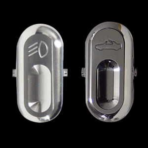 UPR - Billet Convertible Top & Fog Light Button Set (fits 94-00 Mustang) UPR - 1140-100 for 1994-2004 Ford Mustang