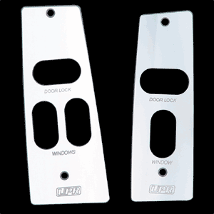 UPR - Billet "UPR" Window Switch Plates (fits 87-93 Ford Mustang) UPR - 1037-87-03 for 1987-1993 Ford Mustang
