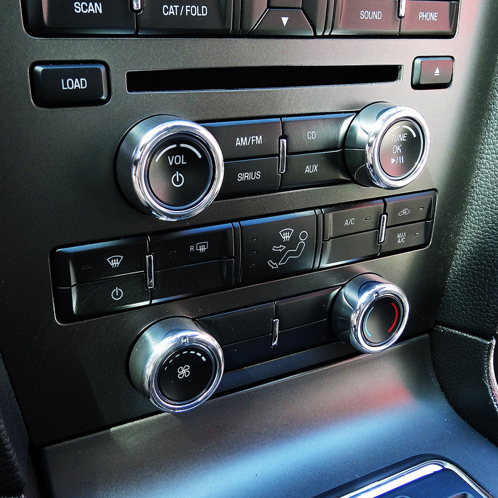 UPR - Billet Radio Button Bezels Polished (fits 11-13 Ford Mustang) UPR - 1015-13 for 2011-2013 Ford Mustang